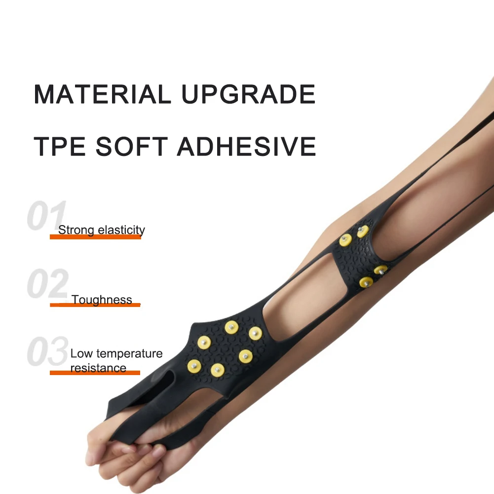 Unisex Black TPE Mountaineering Crampons for Ice and Snow