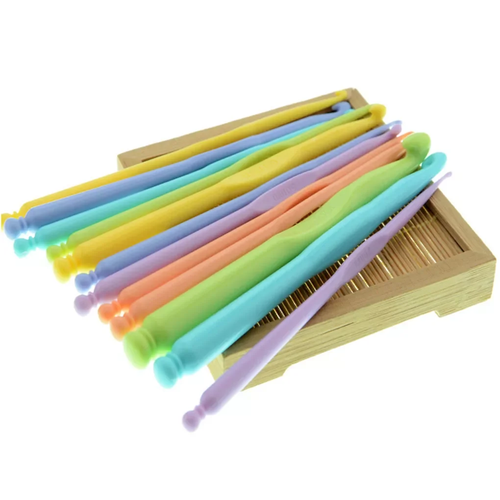 

Metal Handle 2-8mm Crochet Hook Set Colorful Stainless Steel Knitting Needles Yarn Sweater Weave Sewing Needles Craft Tool