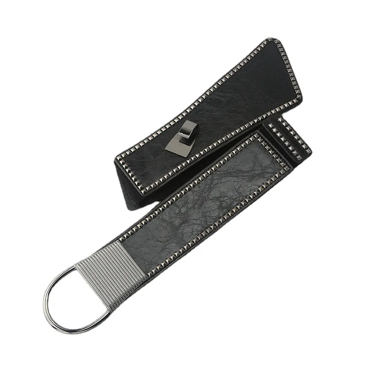 Luxury Ladies Wide Belt Elastic Vintage Buckle Leather Wide Fashion Wild Pin Buckle Women's Belt Waist Seal Belt  Dress Belt