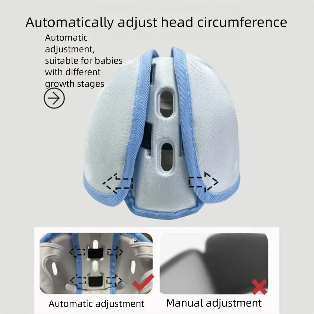 No Bumps Baby Safety Helmet Breathable 360-Degree Protection Newborn Bumper Cap Shock Absorbing Adjustable Baby Safety Headguard