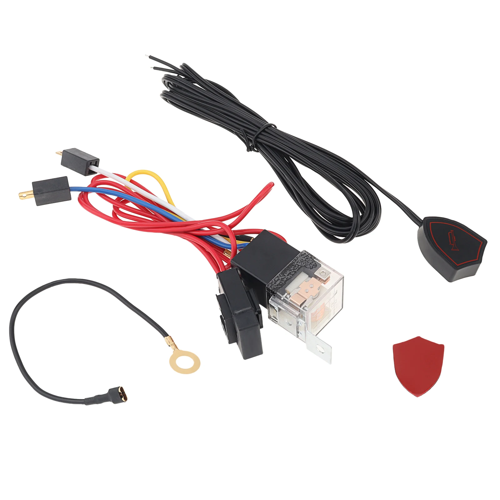 12V 110db Universal OOGA Air Horn Antique Vintage Classic Old Style for Car/Motorcycle/Truck with Button, Wiring Harnesses Kit