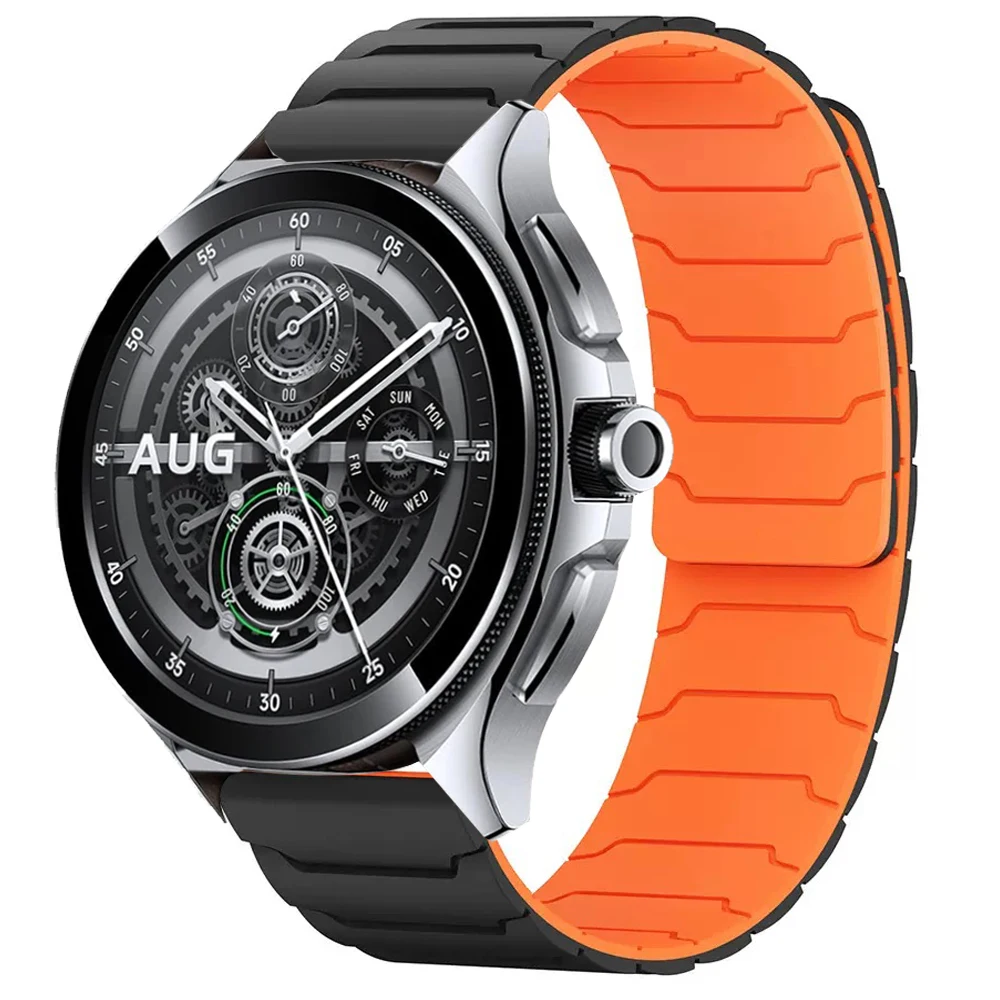 Magnetic Silicone Band Universally Designed for Smartwatches – 20/22mm Sport Strap