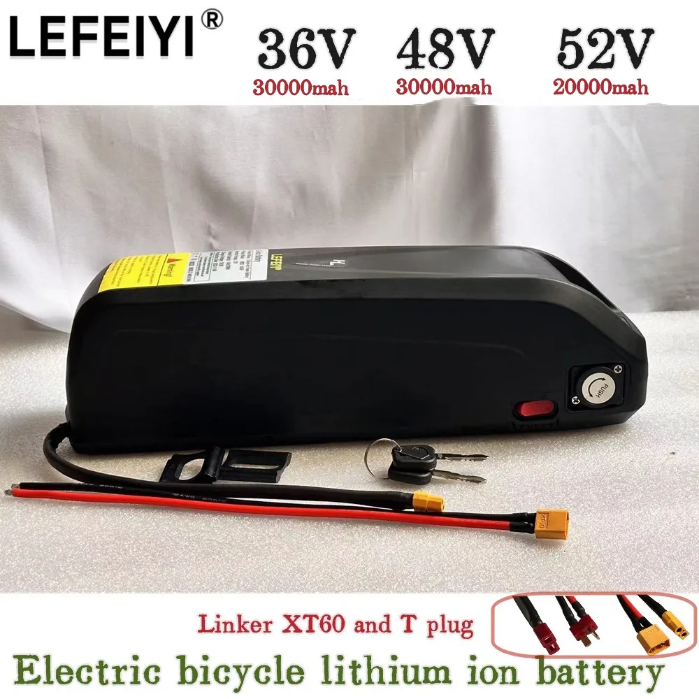 

Аккумулятор Hailong для электрического велосипеда, 52 в, 48 В, 36 в 30/20 Ач, BMS, 350-1500 Вт, двигатель Bafang, аккумулятор 18650