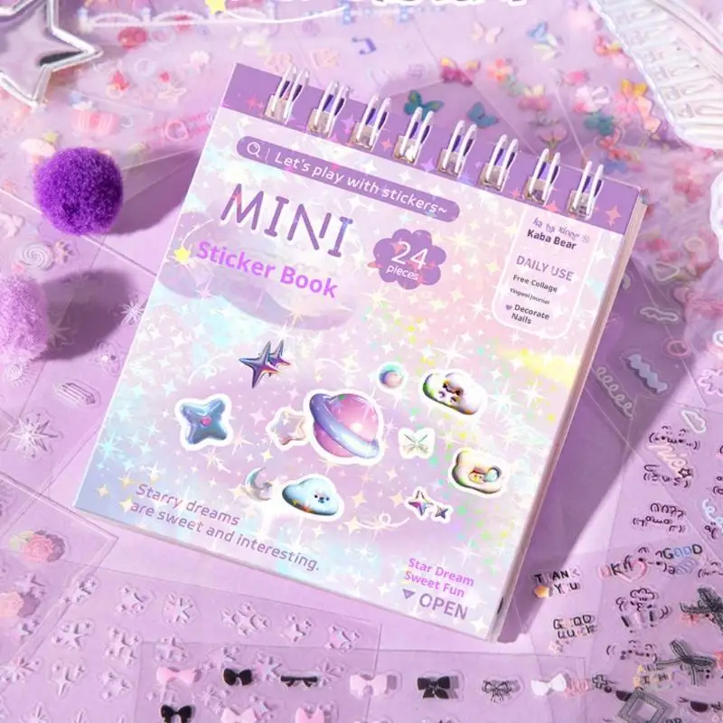 24 Pezzi/Pacco Adesivi Decorativi Kawaii per Scrapbooking, Collage e Diari, Decorazioni Carine per Artigianato - immagine 6