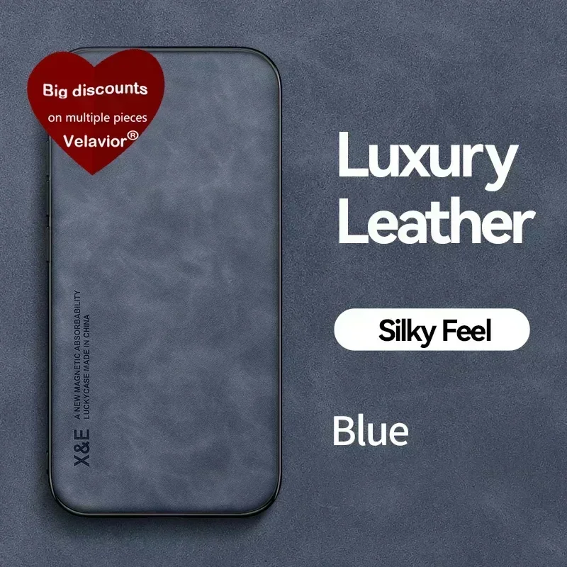 Luxury Leather Magnetic Car Holder Phone Case