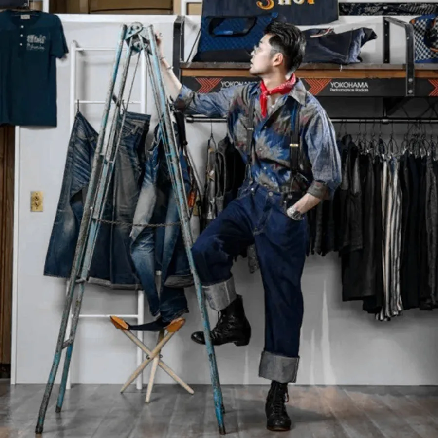 パンツ OAF / FOLD WAIST DENIM 1900 Graph Zxxo Old Power Loom 13oz Right Twill Weave Red