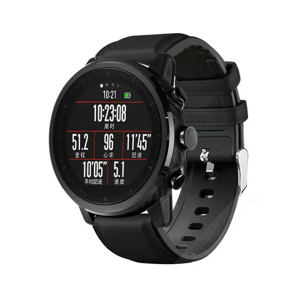 Premium 22mm Silicone Leather Smart Watchband Strap