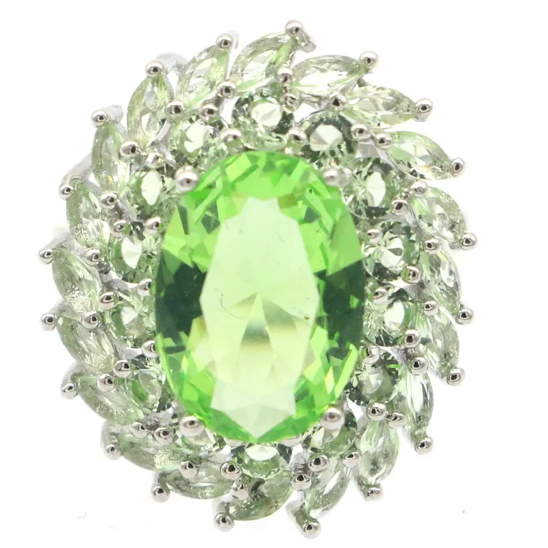 6g Customized 925 SOLID STERLING SILVER Ring Tanzanite Aquamarine Green Tsavorite Garnet Rhodolite Garnet Peridot SZ 6-11