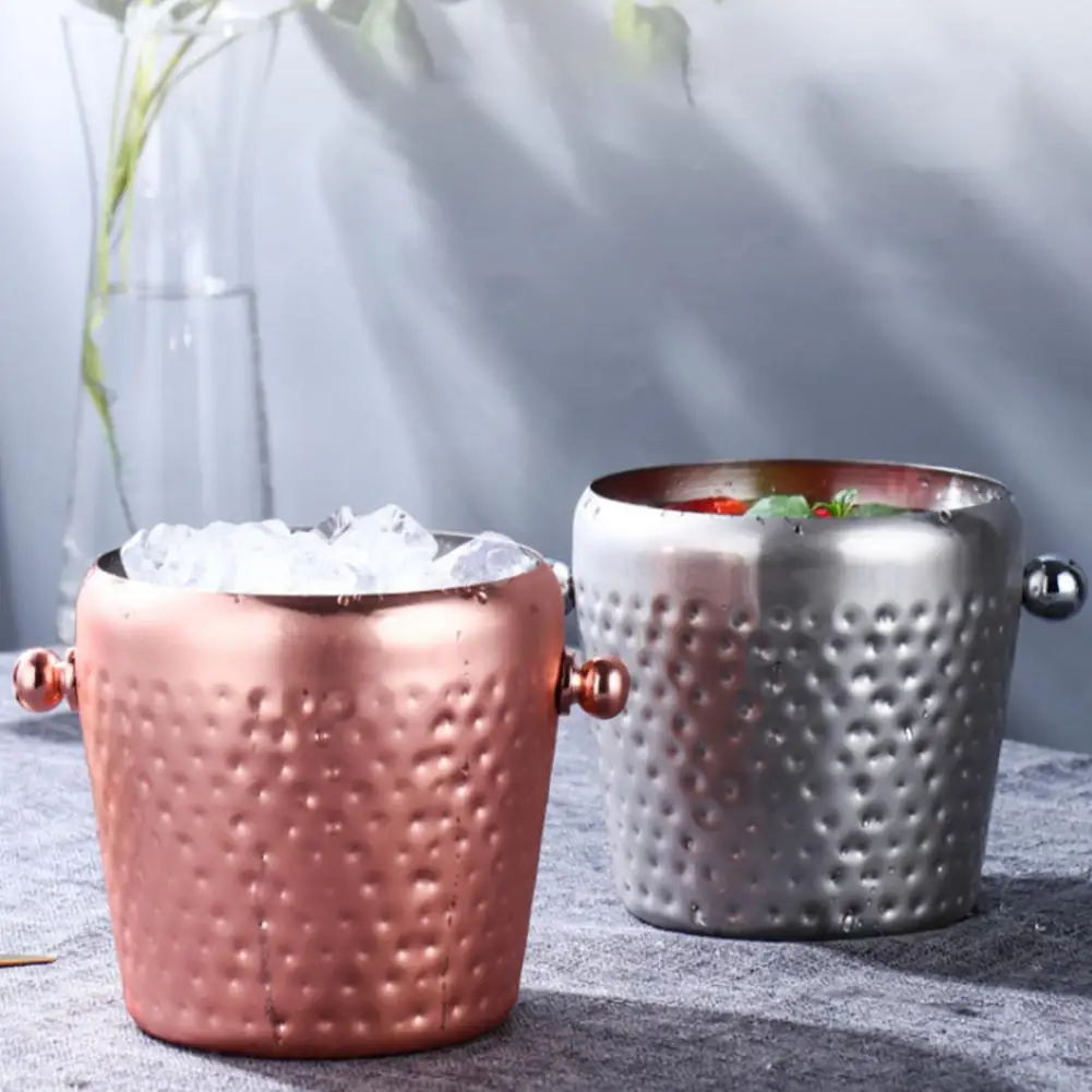 Wine Chiller Eco-friendly Bottle Cooler Rust-proof Ice Barrel 3 Styles Ice Bucket Single Layer Beer Chiller for Bar
