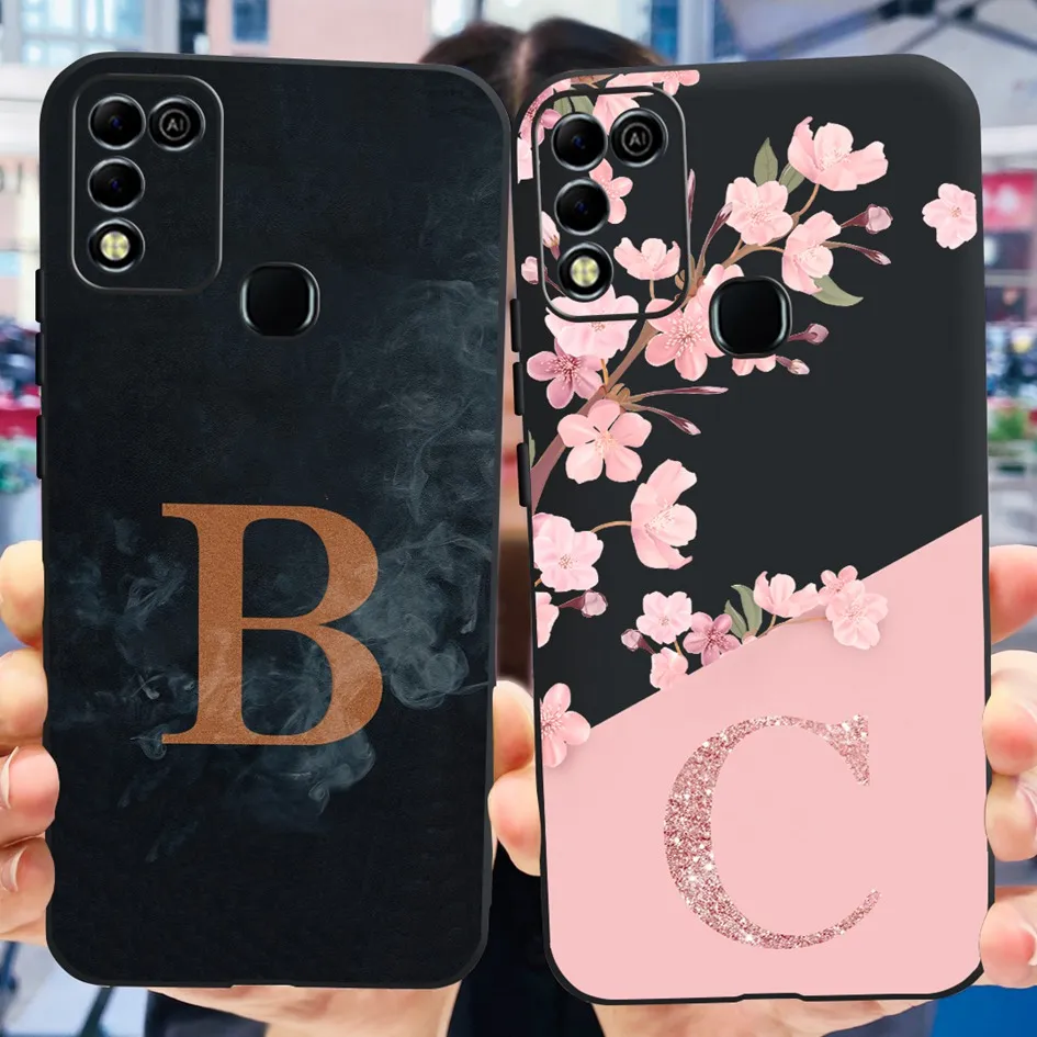 Per Infinix Hot 11 Play / Hot 10 Play Case Lovely Abc Letters Cover Posteriore In Silicone Morbido Per Infinix Hot 9 Play Hot 12 Play Fundas