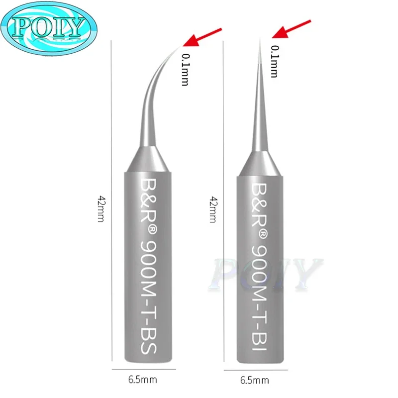 0.1mm Ultra Thin Soldering Iron Tips 900M-T-BI/BS Solder Joint Long Life High-speed Heat Transfer Solder Iron Sting soldering iron tips