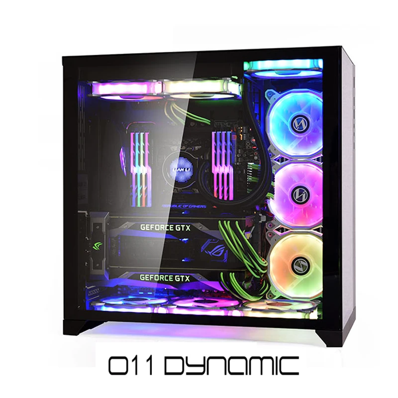 Lian Li Pc-O11-Dynamic Supporto Per Custodia Per Computer E-Atx/Atx/M-Atx/Itx Mainboard,Dual Chamber Gamer Cabinet Raffreddatore D'Acqua Fai Da Te