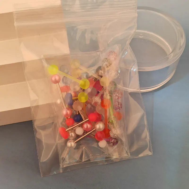 36PCS  Tongue Piercing Tongue Barbell Rings 16mm Acrylic Ball Nipple Retainer 14G Flexible Body Piercing Jewelry Glow In Dark