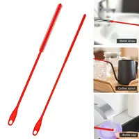 Children Cup Straw Cleaner Set of 2 Silicone Straw Brushes Food Grade Bpa Free Portable Reusable Bendable Extra Long for Straws 1