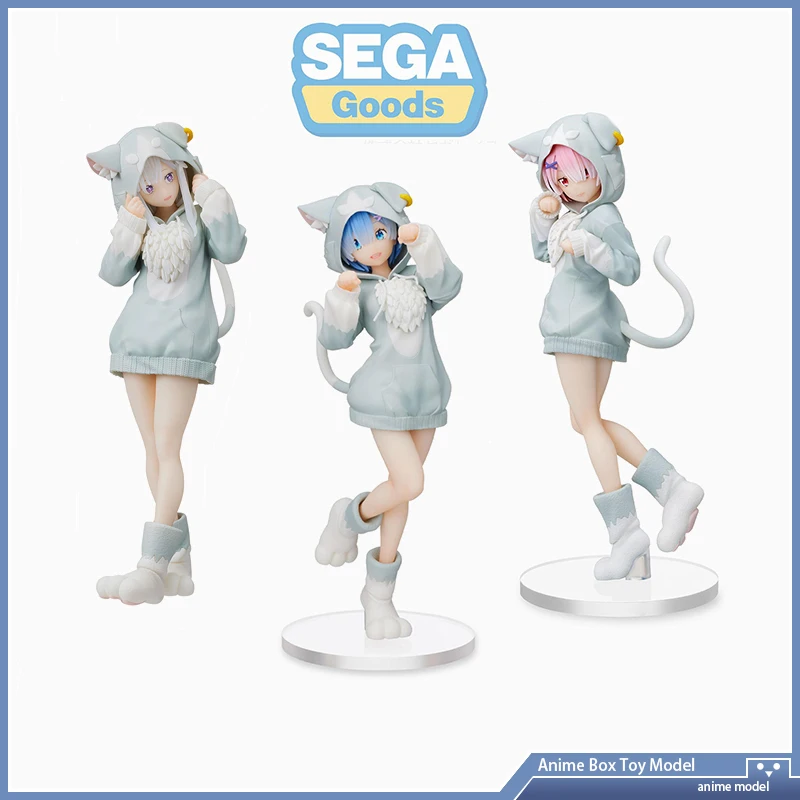 Sega Kadokawa Original Product Rem Ram Emilia Prize Anime Figure Model