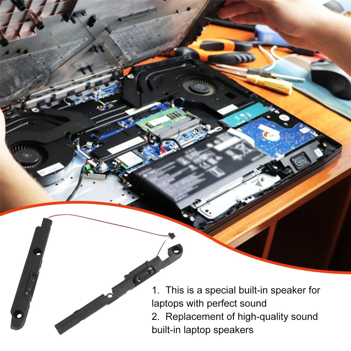 Laptop Built-In Speaker Suitable for HP Pavilion G4 G4-1000 Laptop Left and Right Speaker Black images - 6