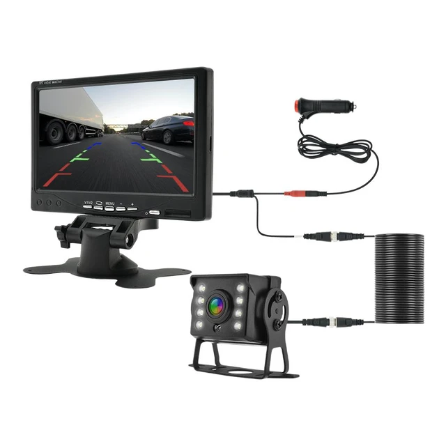 MJDOUD-cámara de visión trasera para coche, Monitor para estacionamiento de  vehículos de camión, pantalla de 4,3 , cámara trasera de 9-36V, visión  nocturna, fácil instalación - AliExpress
