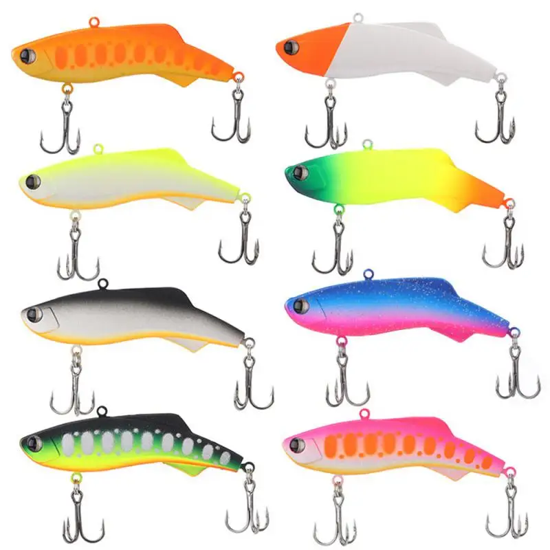 

2PCS Fishing Lure 70mm/16g Strong Noise Vibration Fishing Search Bottom Bass Black Pit 3D Eyes Fishing Accessories Artificial