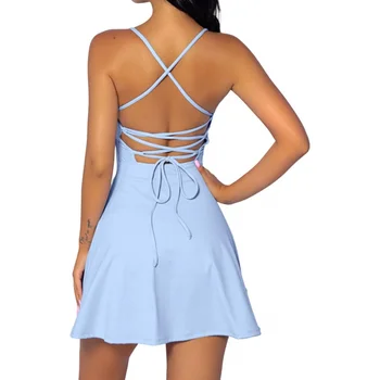 SharpStar Women Tennis Dress With Shorts Quick Dry Workout Golf Skirt Moisture-Wicking Pickleball Dress With Chest Pad