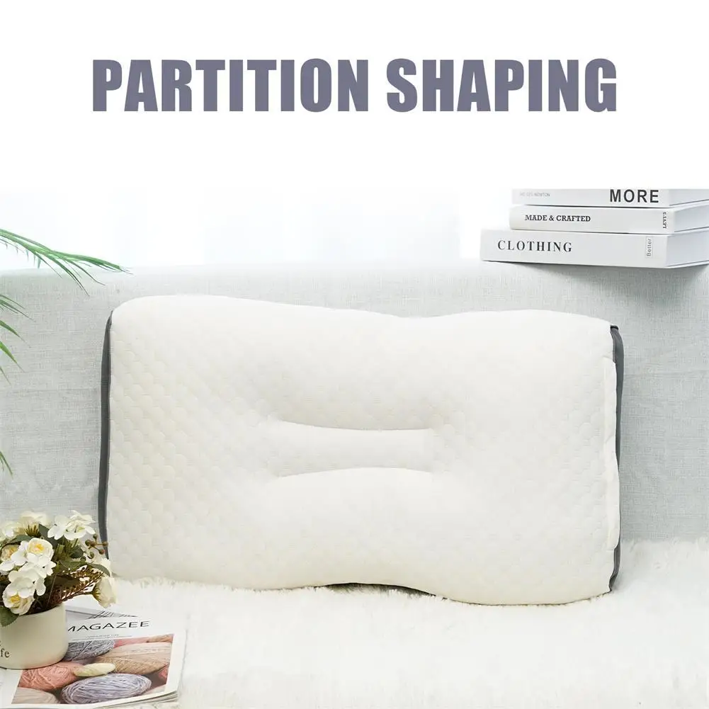 

3D SPA Massage Pillow Partition To Help Sleep And Protect The Neck Pillow Knitted Cotton Pillow Bedding Beauty Sleep Pillow 1pc