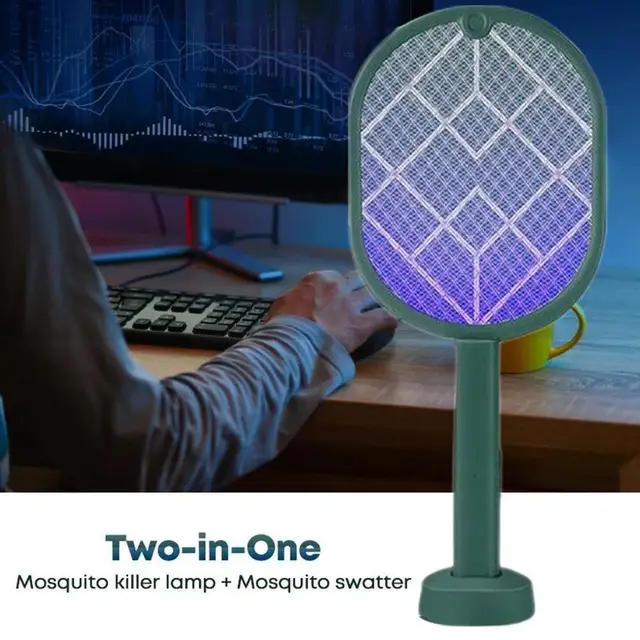 Elektromos Légy Swatter Kézi Ütő Szúnyogok Hibás Gyilkos Szerszám Zapper Szúnyog Kártevő Otthoni Lámpa E3N2 - Image 5