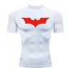 Fitness Man T-shirt Bat Print Compression Shirts for Men Summer Short Sleeve Rash Gym Workout Running Tshirt Athletic Tees Tops 3