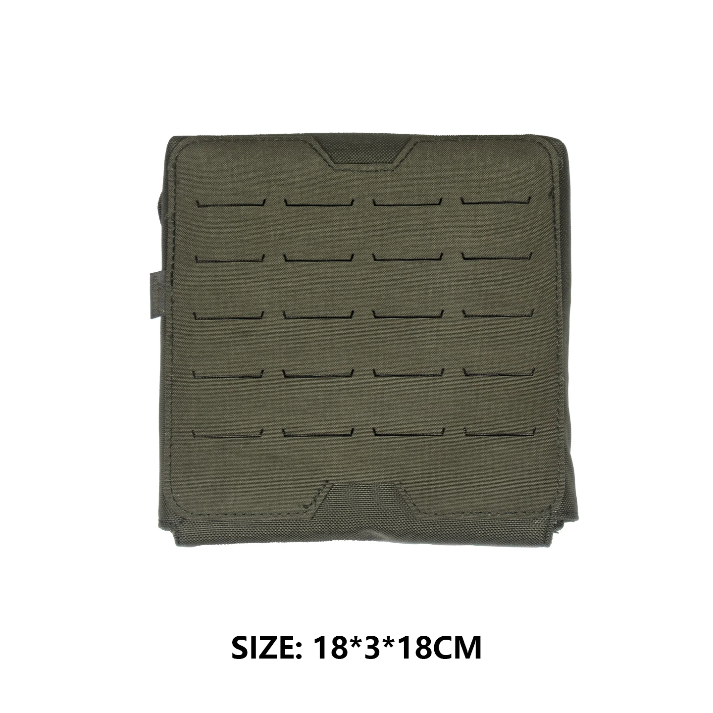 500D 전술용 사이드 파우치 2개 | 18×18cm 듀얼 MOLLE, 안정적, 보호+수납 기능이 하나로 통합된 조끼용 2-in-1 제품