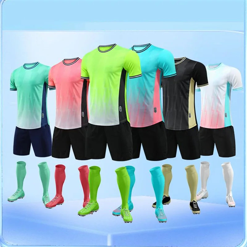 Cheap Youth Soccer Kit Set Soccer Uniform Team Football Jersey for Boy