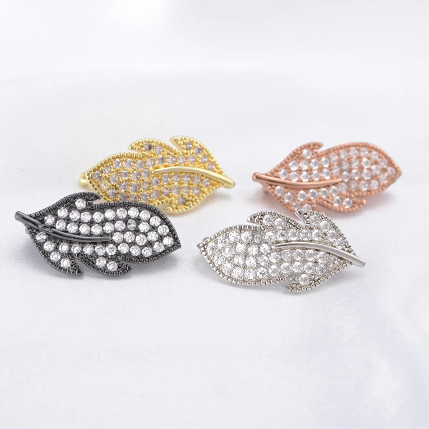 

Luxury Leaf Buckle Women's Necklace/Bracelet Making Accessories Hooks Leaf Shape Jewelry Material Findings Making Supplies