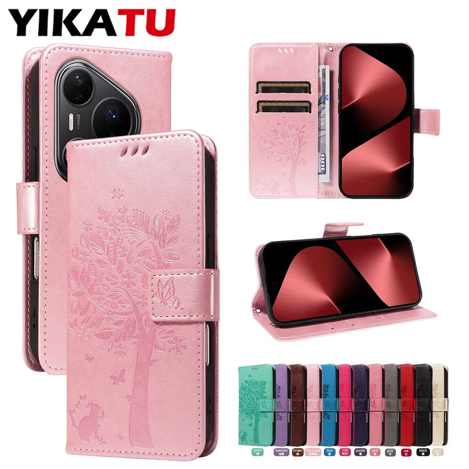 Multifunctional Kickstand Flip Wallet Leather Phone Case Cover
