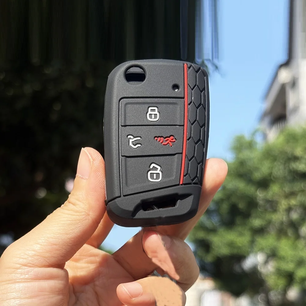 Premium Silicone Key Fob Cover - 4-Button Design