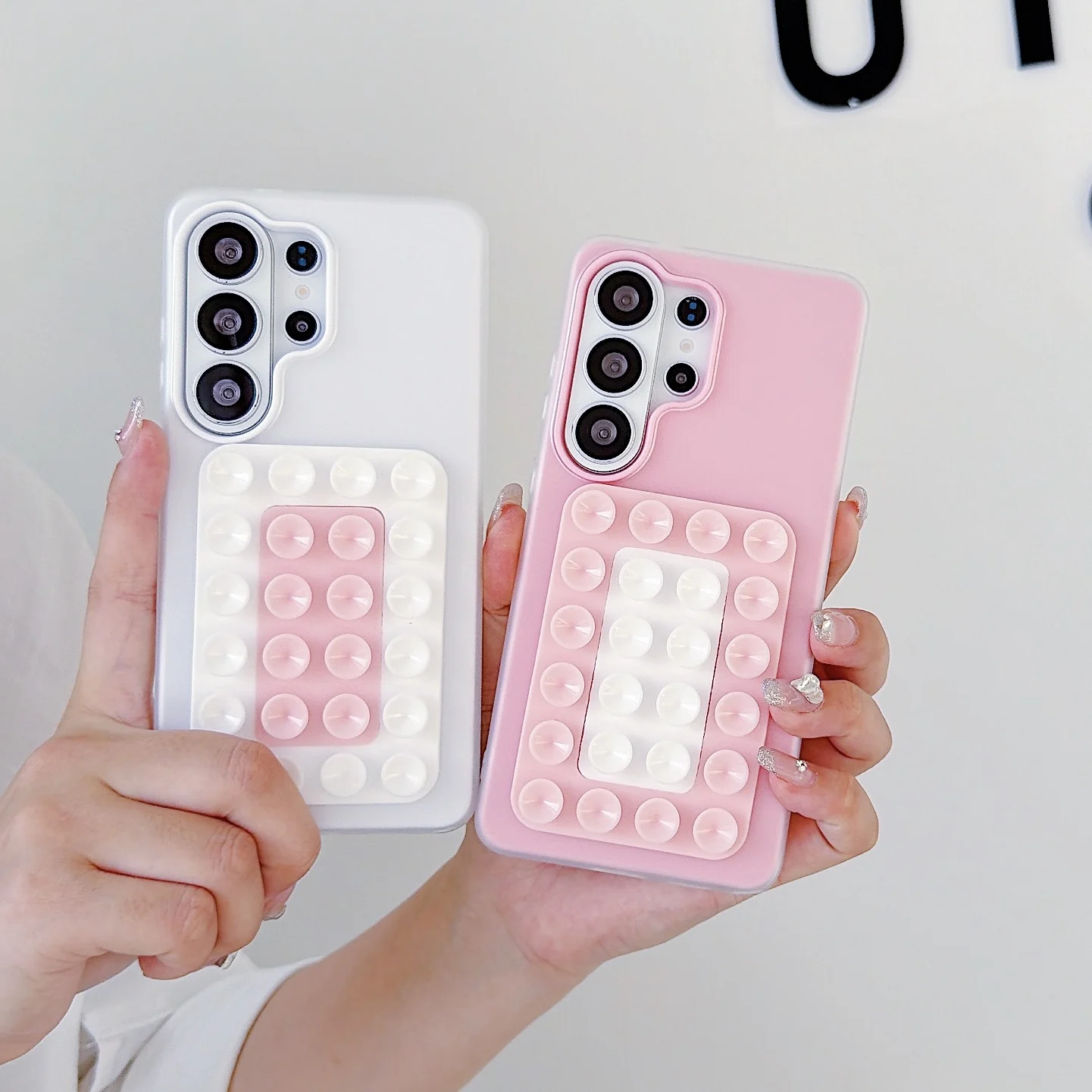 Enhanced Dual Color Suction Cup Anti-Slip Phone Case