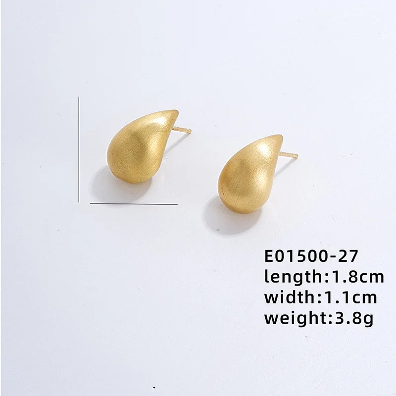 Stainless Steel C-shaped Hollow Earrings