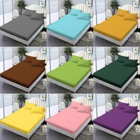 1pc Simple Solid Color Fitted Sheet Nordic Mattress Cover Plush bed sheet Winter Warm Elastic Soft Bed Sheet With Elastic Band 1