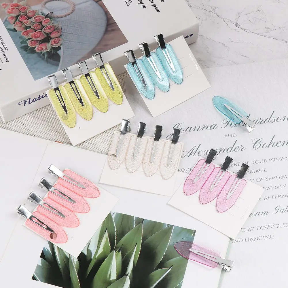Colorful Acrylic Hair Clips for Kids Seamless No Crease Bangs