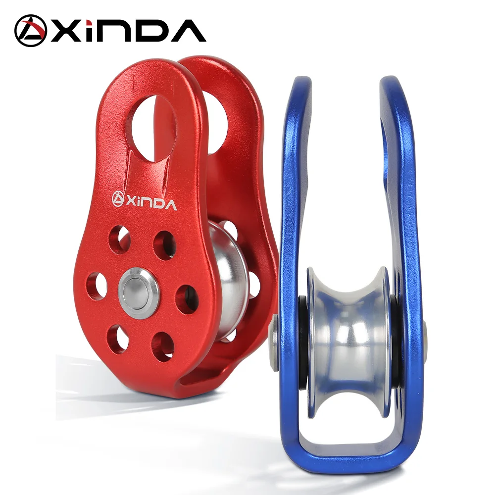 Climbing Pulley XINDA Rock Climbing Fixed Sideplate Single Sheave Outdoor Survival Tool