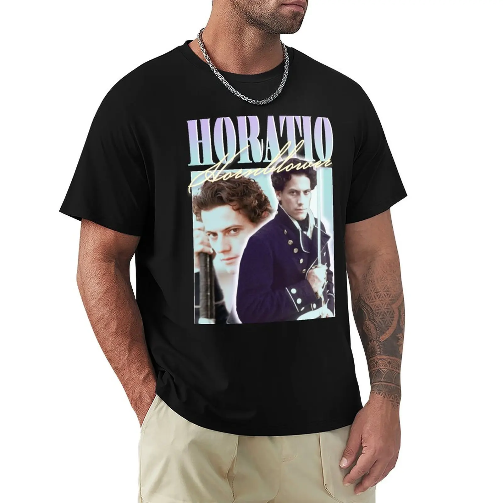

Horatio Hornblower - 90's Aesthetic T-Shirt tops tees t shirts for men cotton