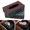1PC Desktop Tissue Box PU Leather Luxury Car Tissue Boxes Auto Interior Storage Decoration Room Home Hotel Decor Accessories 1