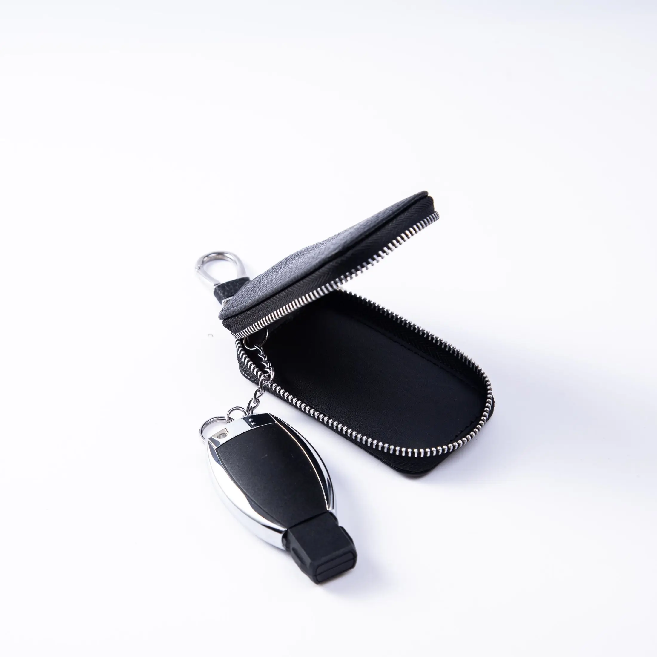 PU faux leather is suitable for car remote control key and faux leather coin purse key fob