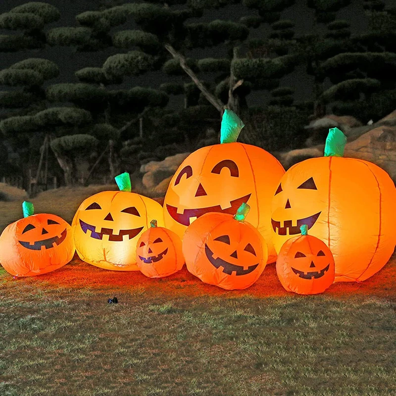 220cm Giant Pumpkin Lantern Halloween Inflatable Toys New Year Party Props For Children Christmas Gift Yard Garden Deco Blow Up