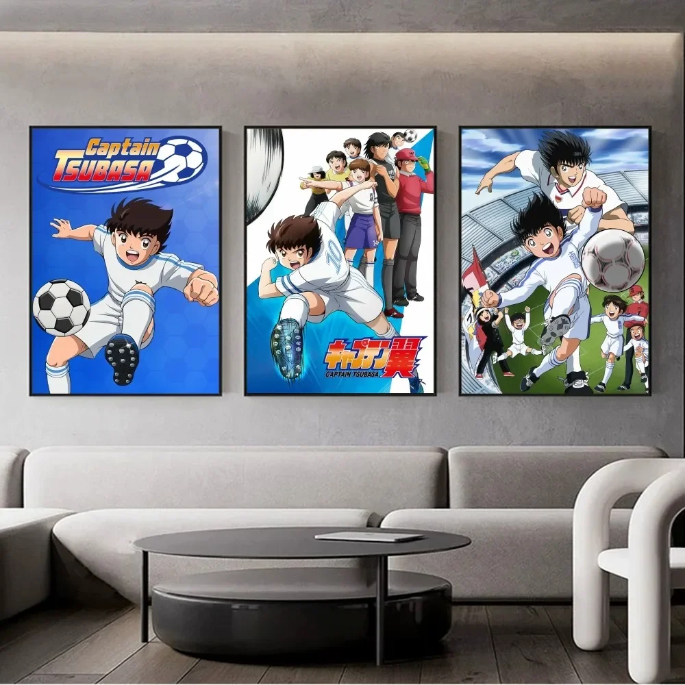 Anime Captain Tsubasa Poster Fai Da Te Vintage Movie Poster Wall Art Painting Study Stickers Small Szie Wall Painting