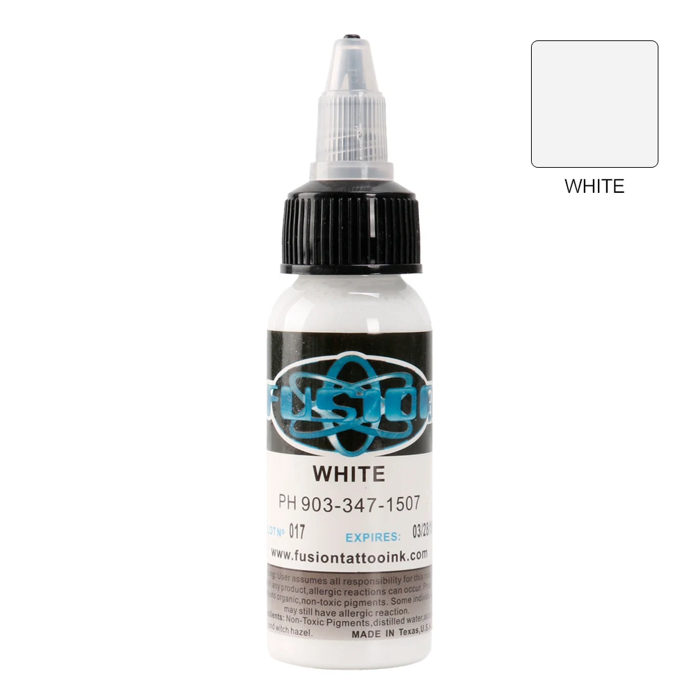 240ml Natural Plant Professinal Tattoo Ink White Color Semi Permanent Makeup Pigment Paints Bottles Body Art Tool American Brand