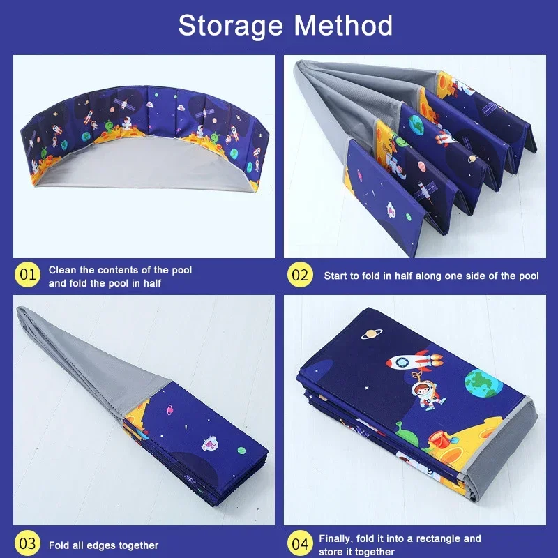Baby Foldable Sand Table Pit Sandbox Toy Infant Indoor Play Sand Ball Pool Outdoor Playpen Toy Dry Folding Fence Tent Toy Gift 4