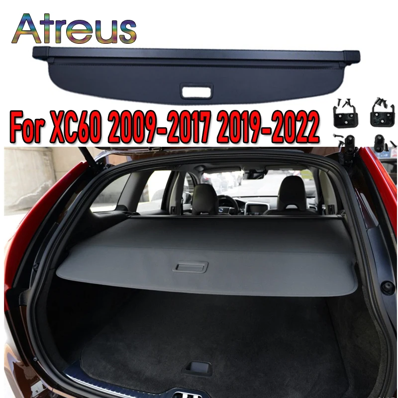 Couverture d'étagère de colis de coffre pour Volvo, porte-bagages arrière  rétractables, accessoires de rideau d'espacement, XC60 2022 2021 2020 2019  2018 2009-2017 - AliExpress