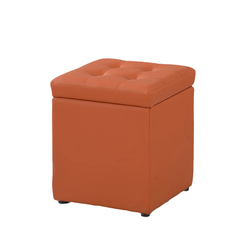 Simple Square Stool,Changing ShoeS Stool ,Coffee Table Dressing Stool, KTV Small Leather Pier Sofa Low Stool