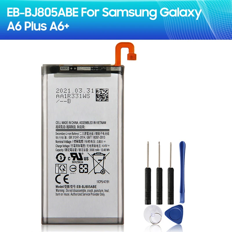 New Phone Battery EB BJ805ABE for Samsung Galaxy A6 Plus A6+ A605 J6+ J805  3500mAh Replacement Battery + Tools|Digital Batteries| - AliExpress