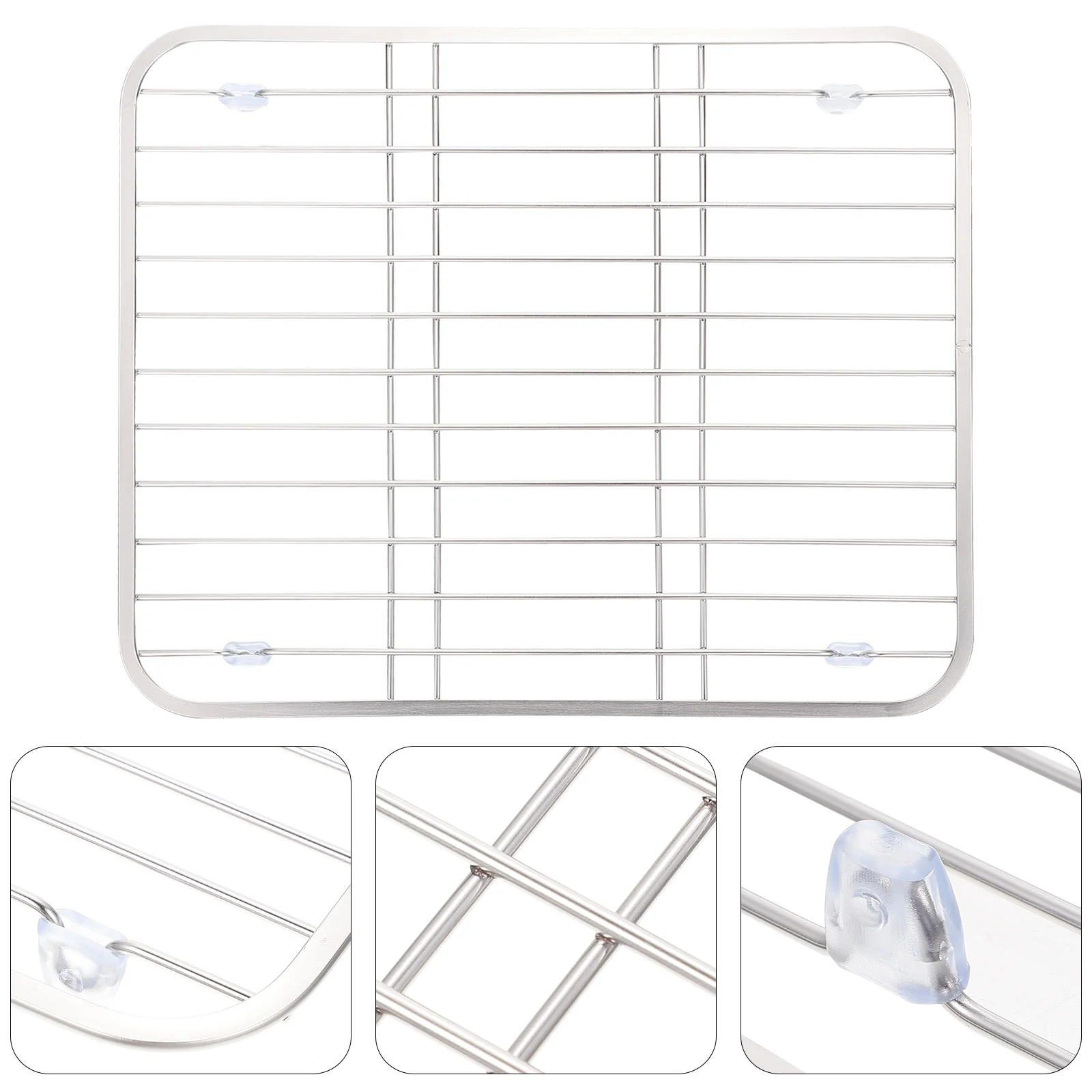 Rack Kitchen Drain Sink Storage Drying Dish Cooling Wire Drainer Steel Draining Plate Holder Grill Baking Grate Racks Basket