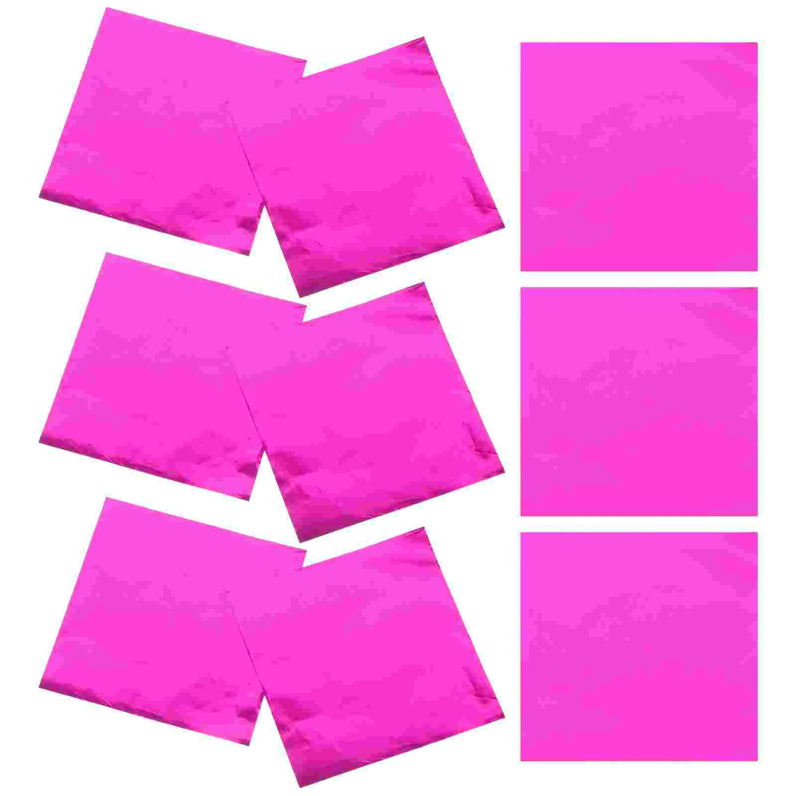 

200pcs Square Tinfoil Candies Wrappers Wrapping Paper for Tea Candies Chocolate Packaging