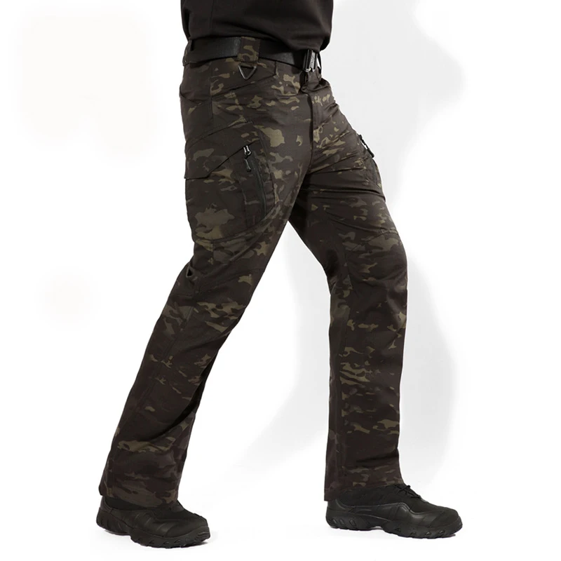 City Hunting Casual Cargo Pants Elastic Outdoor Trousers Men Slim Many Pockets Waterproof Wear Resistant Tactical Pants casual pants hiking pants