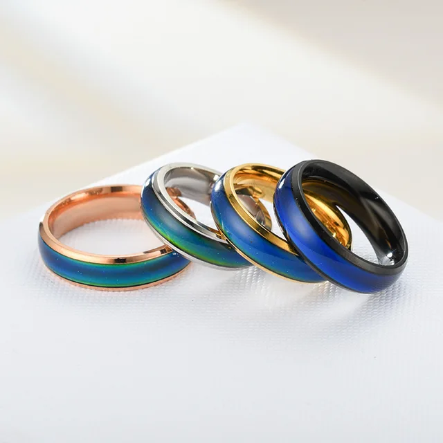 Stainless Steel Color Changing Rings Kids Rings For Girls 3-Pack